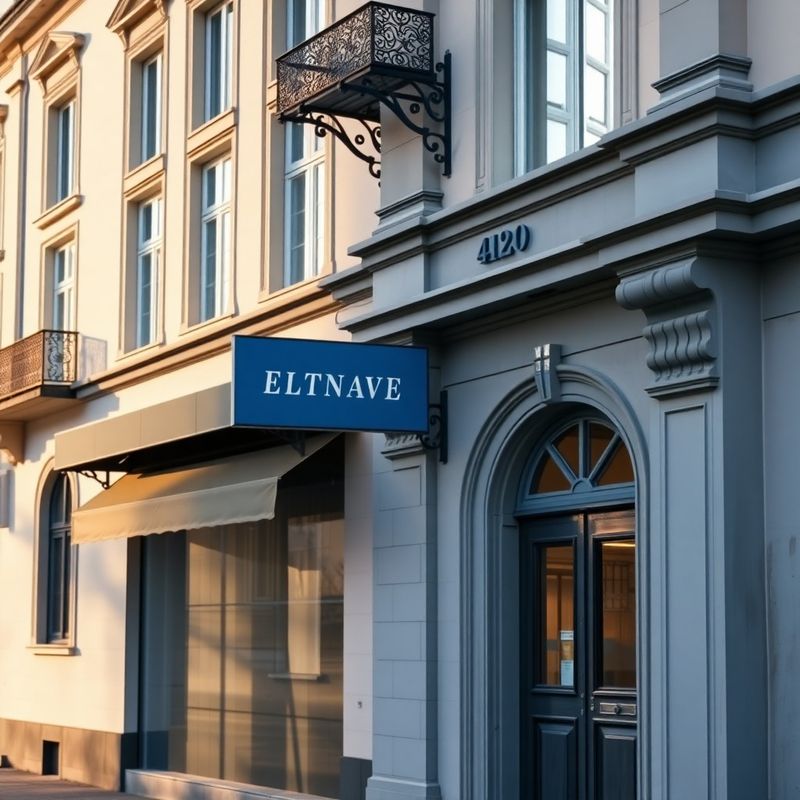 Historická fasáda v centre Trnavy so vstupom do kancelárie