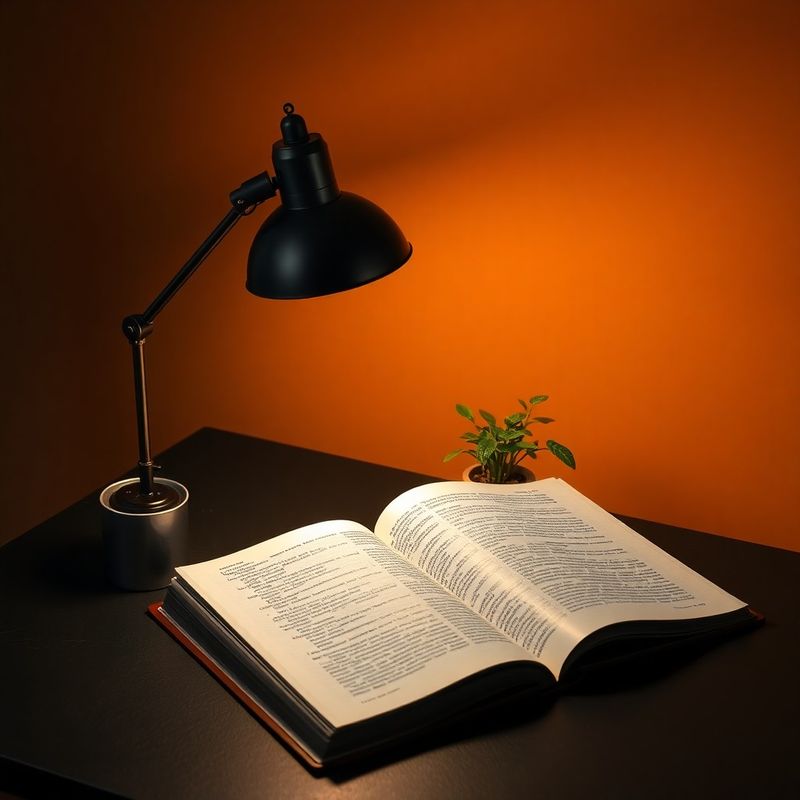 Osvetlená otvorená kniha na tmavom stole – tichá autorita poradcu